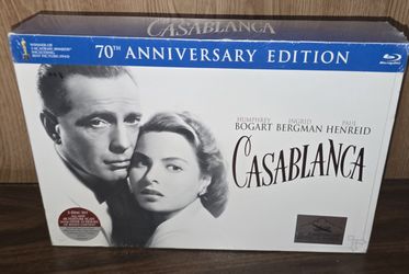 Casablanca (Blu-ray/DVD, 2012, 3-Disc Set, 70th Anniversary Edition) SEALED NEW