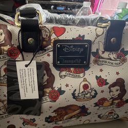 Beauty and the beast loungefly bag