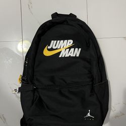 Nike Jordan MVP Jumpman Backpack Black Yellow Large