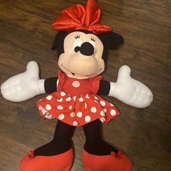 Vintage Disney Mattel Arcotoys Large Minnie Talking Plush 32”