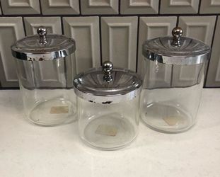 Glass containers.