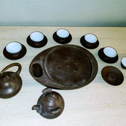 Clay Rectangular Asian Boat Tea Set 