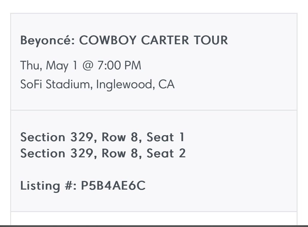 Beyoncé Cowboy Carter Tour