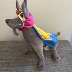 Disney Pixar Coco Dante Dog 11” Plush w/  Removable Lucha Libre Cape