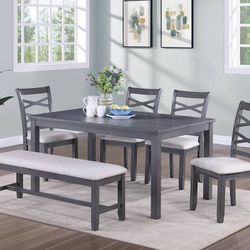 GREY OR CHARCOAL DINING TABLE SET