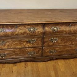 Set of Collectible Vintage Henredon Burl Wood Bombay Furniture