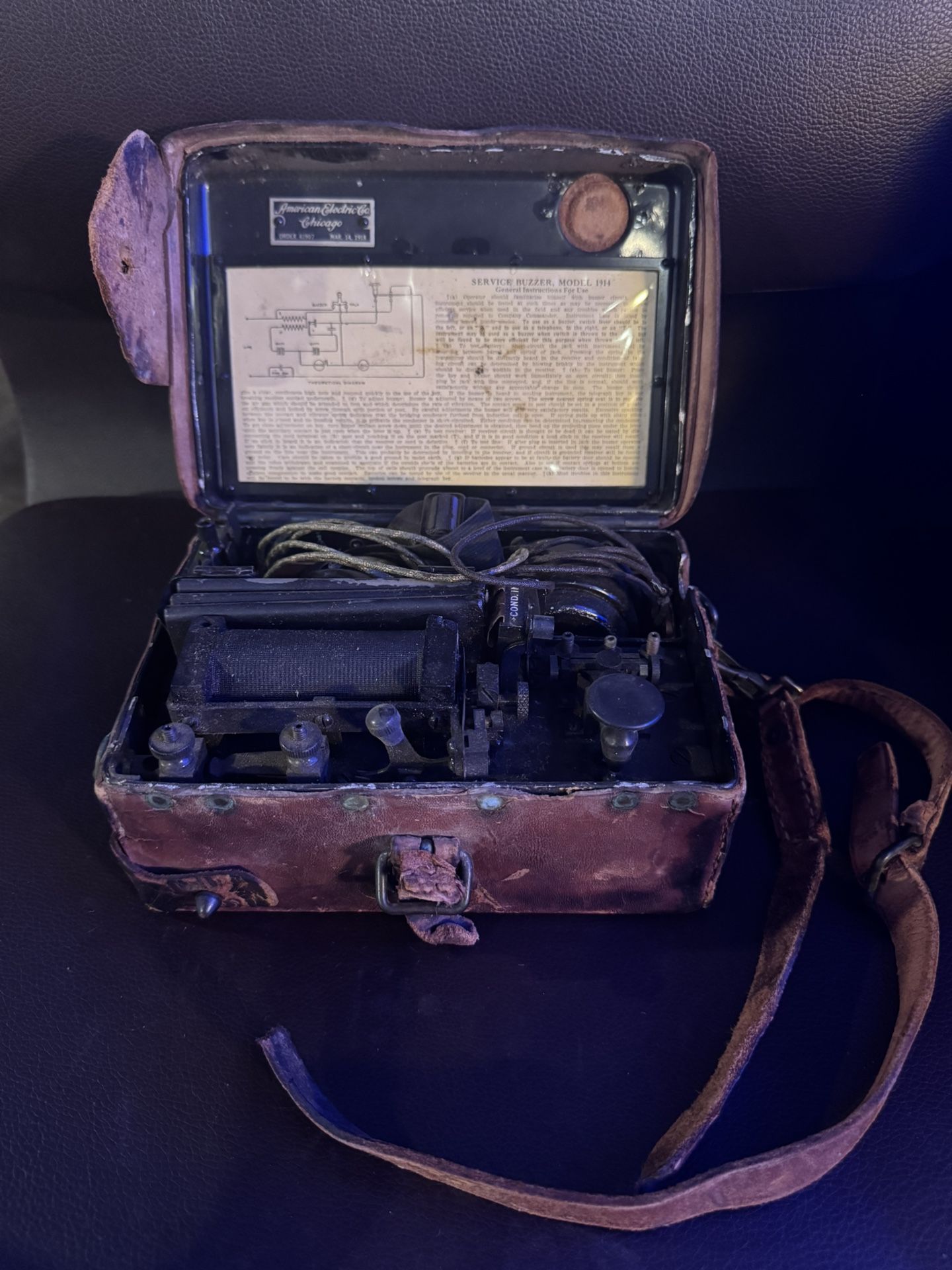 Rare WWI U.S. Army Signal Corps Service Buzzer Model 1914 – Complete & Authentic Trench Communication Set!