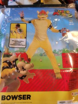 Super Mario Bowser Deluxe Child Costume Size S/P (4-6)
