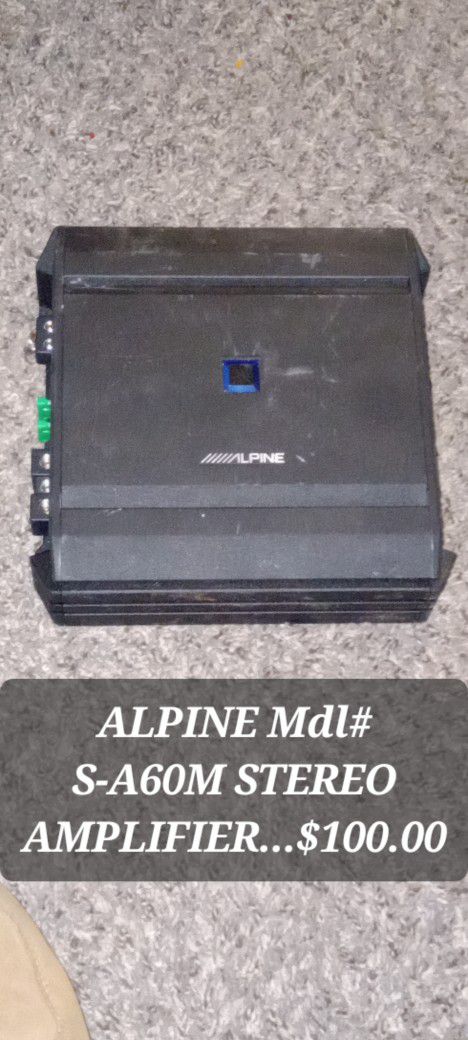 Alpine Mdl#S-A60M STEREO AMPLIFIER