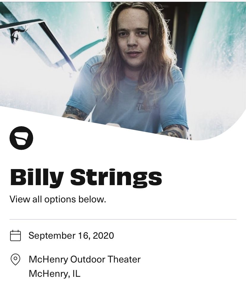 Billy Strings Live at the Drive Inn Concert Tickets!🔥