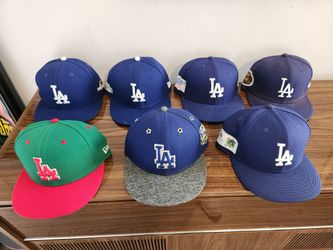 Los Angeles Dodgers Vintage Hats New Era Brand 7 1/4 - 7 1/2  Set Of 7