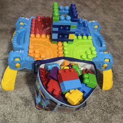 Kids Mega Blocks Folding Table 