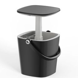 Outdoor Cooler Side Table, Portable Ice Cooler Table with Table Top, Outdoor Ice Cool Bar