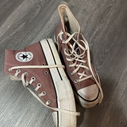 pink platform converse