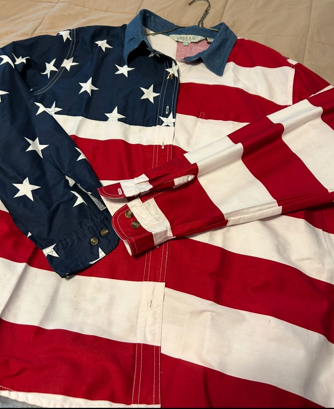 Memorial Day Is Coming!Patriotic Shirt Excellent Condition Reduced Price!