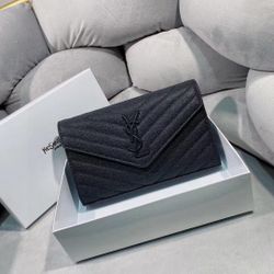 Designer YSL Black/ Black Envelope Bag 👉Swipe Slide See Details