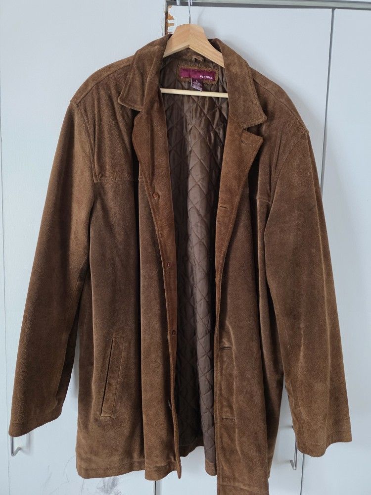 Vintage Men's Suede Leather Coat