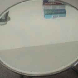Vintage mirror, believe lead glass, heavy...can be hung . Tin back. . Family item.