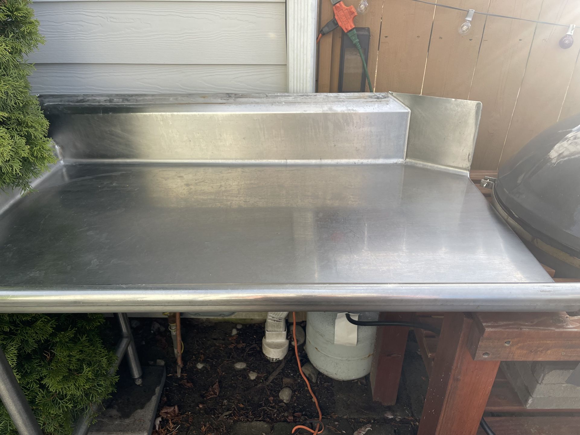 Stainless Steel Clean Dish Table. Or Fish Cleaning Table