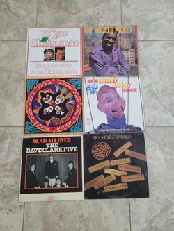 Lot Records Vintage LP Kiss Wicked Pickett Kenny Rogers Dave Clark Howdy Doody Bing