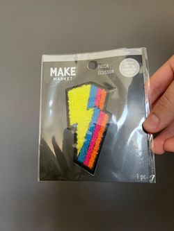 Colorful Lightning Bolt Patch – Iron-On or Adhesive