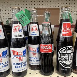 Vintage Coke 7 Bottles Coca-Cola