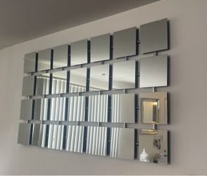 Large Modern Multi-Panel Wall Mirror