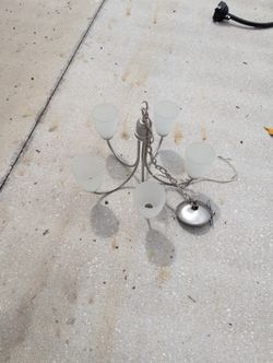 Glass chandelier