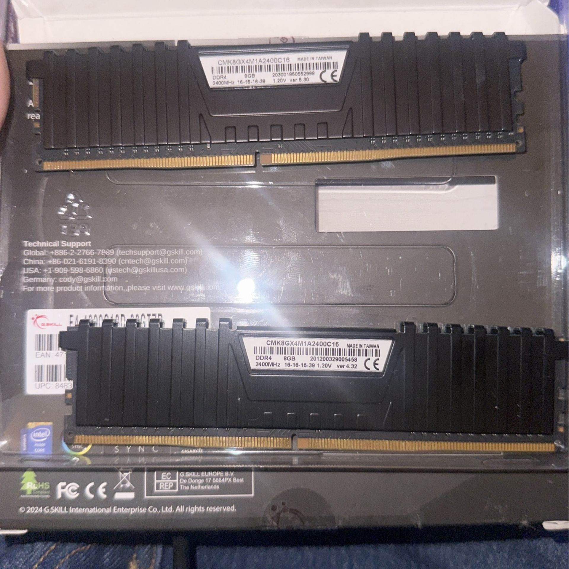 Corsair Vengeance DDR4 2x8gb 2400mhz