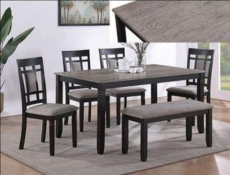 Brand New Grey 6pc Dining Table Set