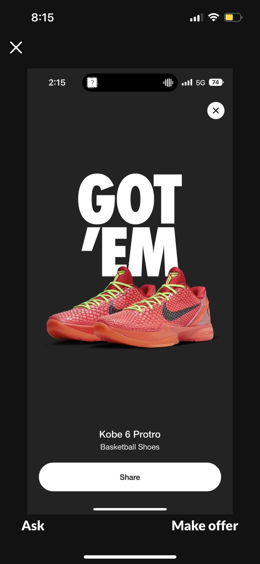 Nike Kobe 6 Reverse Grinch (GS)