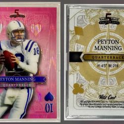 2024 Wild Card 5 Card Draw/Stacked Deck - Peyton Manning - Ten of Hearts Pink 