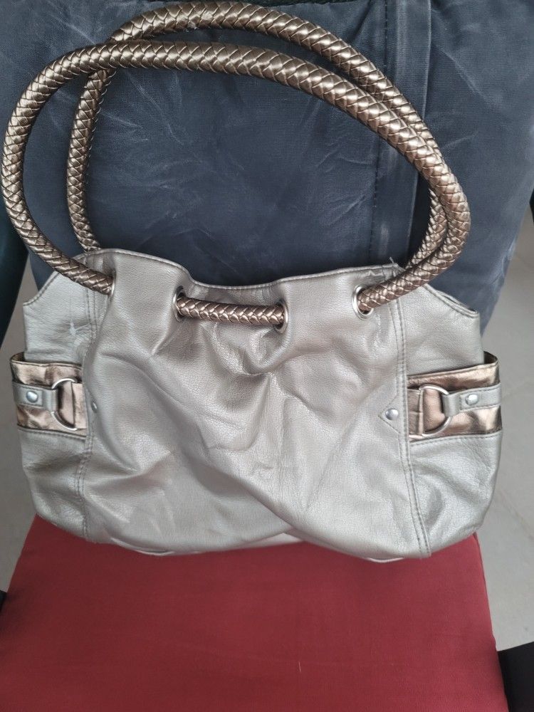 Gold Tone Bag. Hobo Style