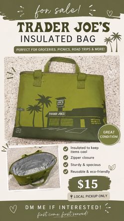 Trader Joe’s green insulated bag