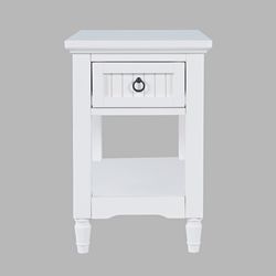 Westport White Leg Chairside Table