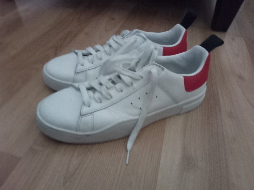 Men\'s Size 11 or 12 - Diesel, Leather, Red & White low top shoes 