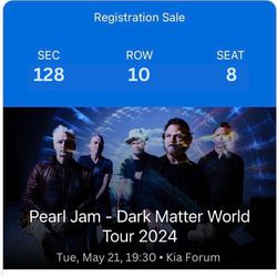 Pearl Jam Tickets For Sale | May 21&22