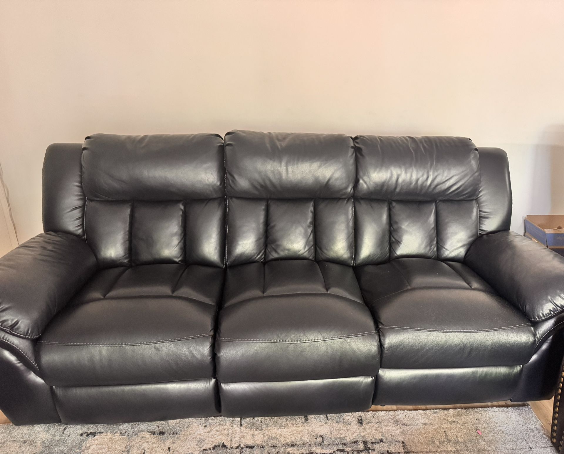 Electric Recliner Leather Sofa