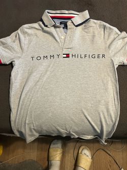 Grey Tommy Hilfiger Polo Medium