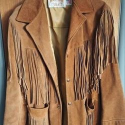 Schott Fringed Suede Leather Jacket