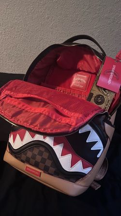 Sprayground Limited Edition Henny Air Backpack – Brown Checkerboard Shark Design