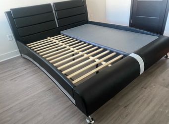 NEW OFFER! California King Upholstered Bed Black (Mattress is not Included)