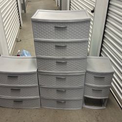 Sterilite Plastic Drawer Gray And Mint