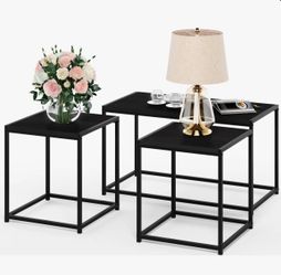 Black 3 Piece Coffee Table Set