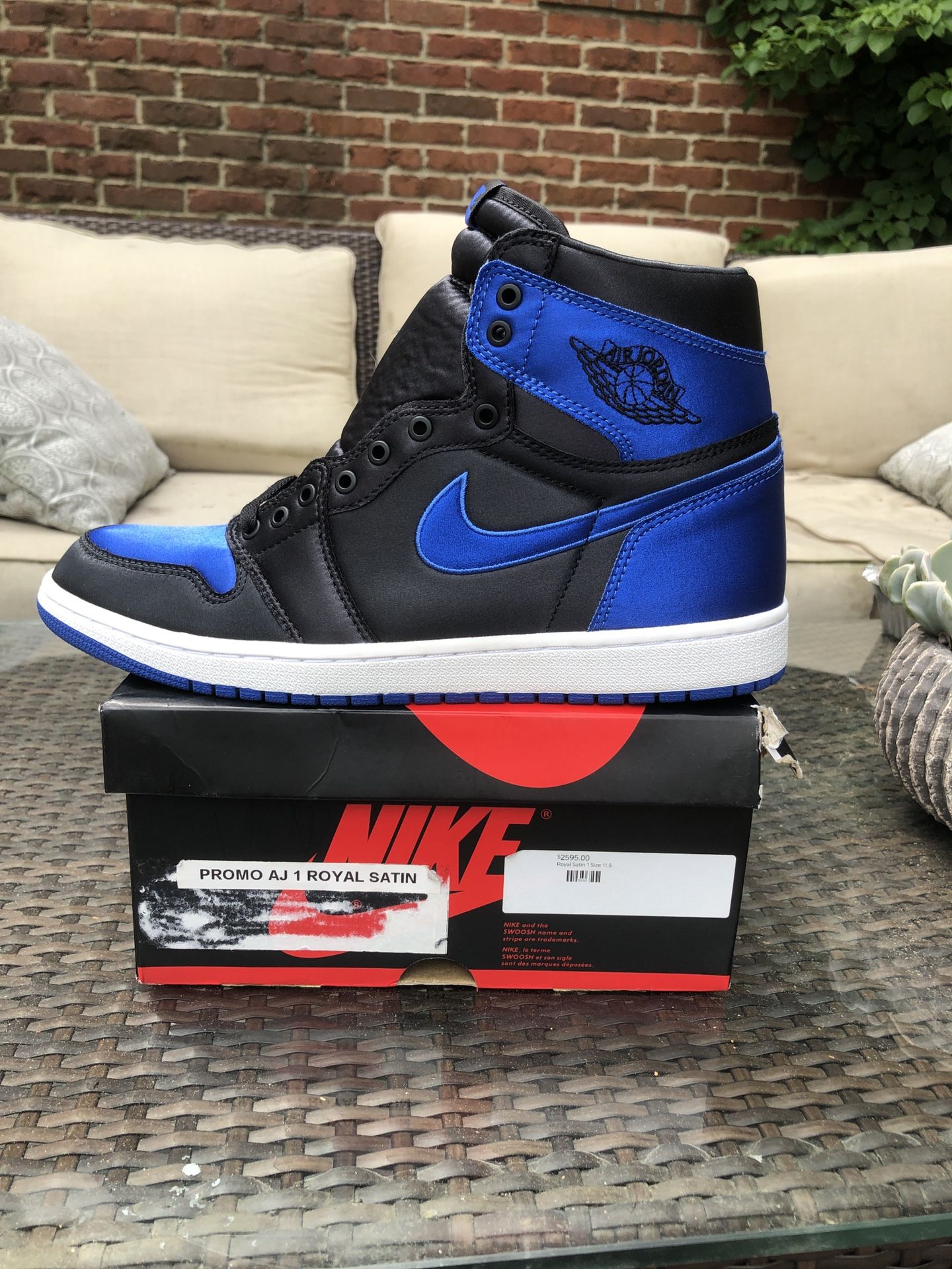 Air Jordan 1 Satin Royal Promo Sample SZ 11.5 DS