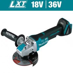 Makita 18V LXT Lithium-Ion Brushless Cordless 4-1/2 in./5 in. Paddle Switch X-LOCK Angle Grinder with AFT, Tool Only