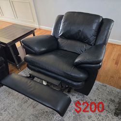 Leather Recliner and Loveseat