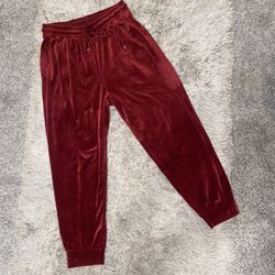 Velvet Red Joggers/Sweat pants 