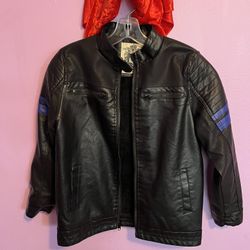 Boys Faux Leather Biker Jacket 