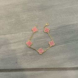 Pink and Gold Vancleef Bracelet 